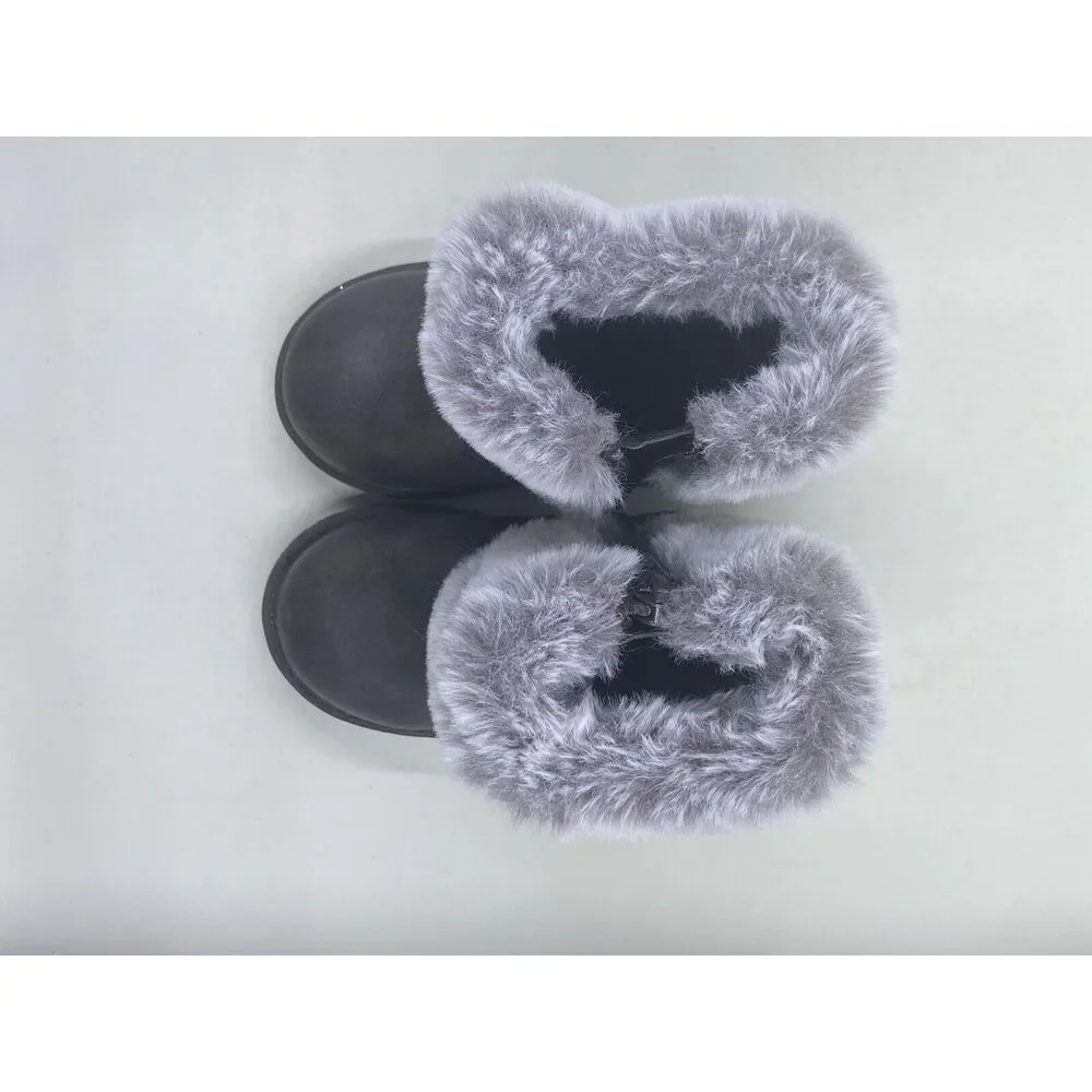 OSH KOSH-Toddler Girl Boots Size 5 toddler BROWN AND GREY FAUX FUR